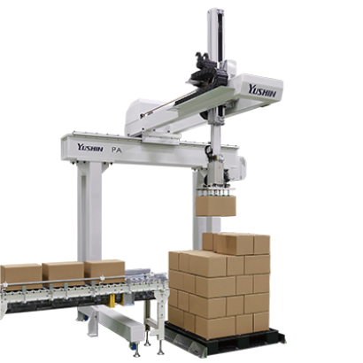 YUSHIN株式会社のパレタイザーロボット