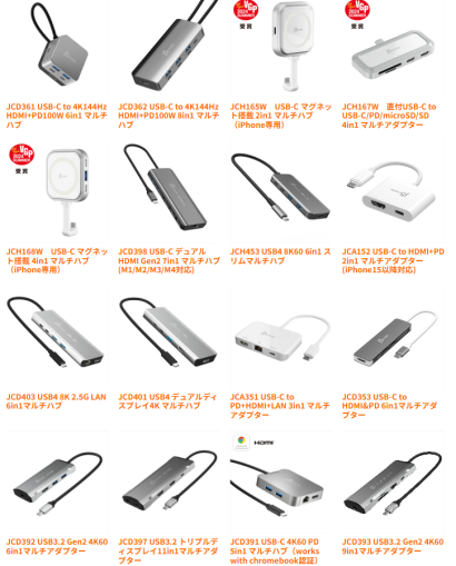 j5createのUSBアダプタ