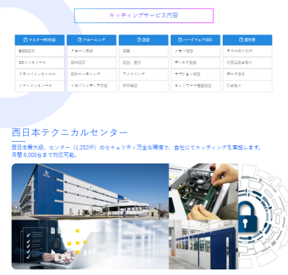 株式会社エスエヌシーのキッティングサービス