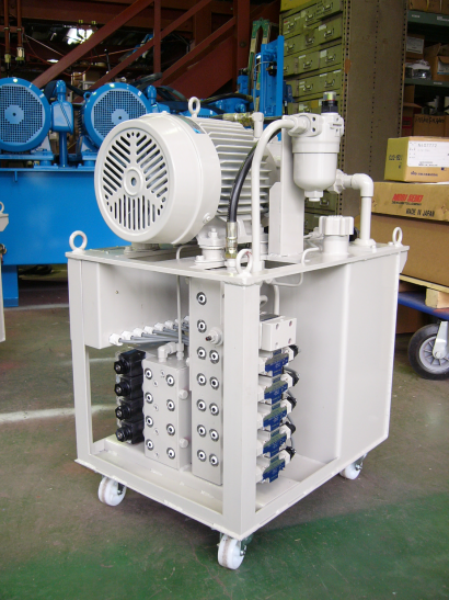 明和機器株式会社の油圧ユニット