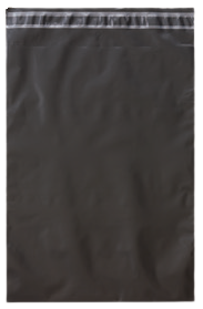 Delivery Bag Black (Medium)-Poly Products HDPE Black Delivery Bag