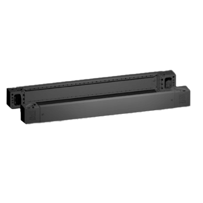 Base corner piece for VX base system (made of steel plate) with base trim panels on the front and rear-VX 8660.005