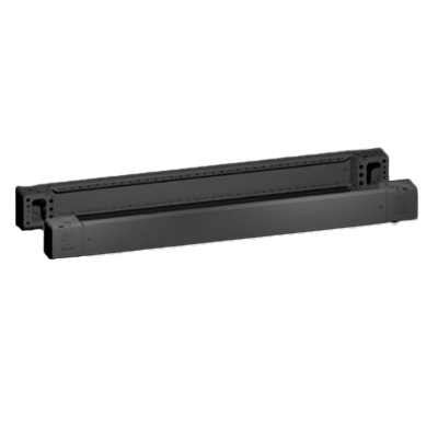 Base corner piece for VX base system (made of steel plate) with base trim panels on the front and rear-VX 8660.006