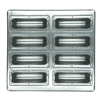 Silver series baking sheet with silicone for confectionery, S size-Silver mini raft 8P with silicone