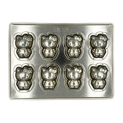 Sanrio collaboration product for confectionery 1st edition Hello Kitty baking sheet-Silver Hello Kitty top plate 8P