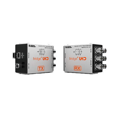 SDI延長器 4K UHD対応3G-SDI6系統伝送光延長器 UHD_QOTR-株式会社エーディテクノ