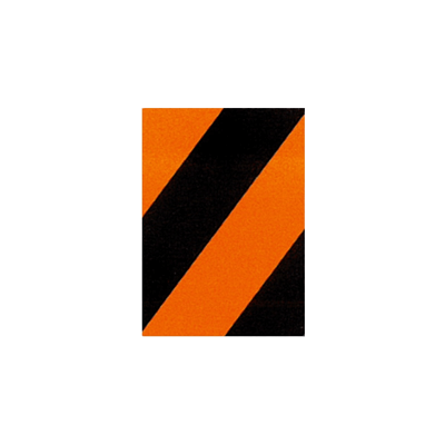 貼りつけるだけでしっかり取付 タテ型 HOWA反射ゼブラシート (蛍光橙/黒) 蛍光色 トラ柄模様-法和株式会社