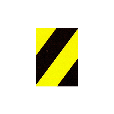 貼りつけるだけでしっかり取付 タテ型 HOWA反射ゼブラシート (蛍光黄／黒) 蛍光色 トラ柄模様-法和株式会社