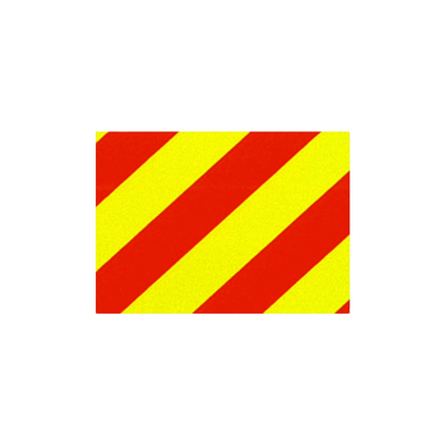 貼りつけるだけでしっかり取付 ヨコ型 HOWA反射ゼブラシート (蛍光黄／赤) 蛍光色 トラ柄模様-法和株式会社