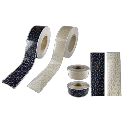 ユニチカホットメルト アイロン接着用セグメントテープ 白・黒 (レインボー反射) 幅50mm×1Mからカット-法和株式会社