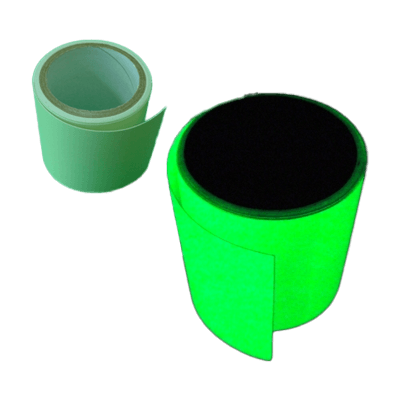 防災用蓄光テープ 蛍光緑 幅100mm×長さ1Mから10Mまでの切り売り-法和株式会社