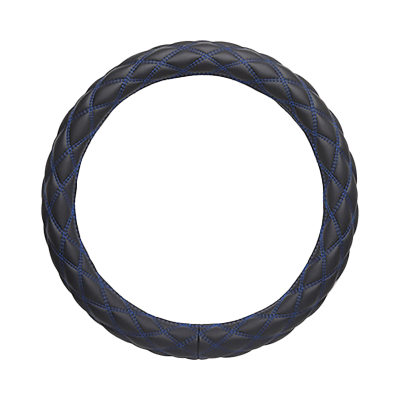 Driving Accessories Extra Thick Steering Wheel Cover Matte Black/Blue-Perman Corporation Co., Ltd.