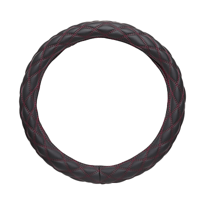 Driving Accessories Extra Thick Steering Wheel Cover Matte Black/Red-Perman Corporation Co., Ltd.