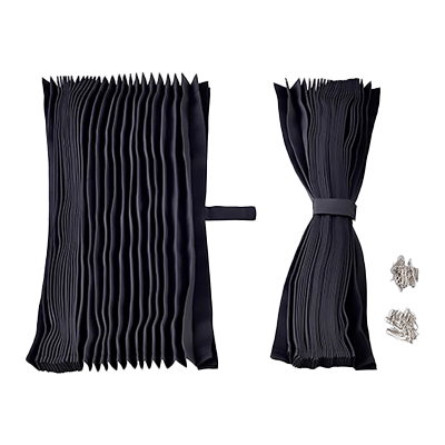 Nap Curtains, Accordion Style, Set of 2, 2,400mm Wide-Perman Corporation Co., Ltd.