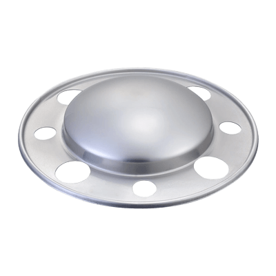 New ISO Standard Center Cover for Large Trucks, Front, 8-Hole, Stainless Steel Finish, 19.5-Inch, SCF275-Perman Corporation Co., Ltd.