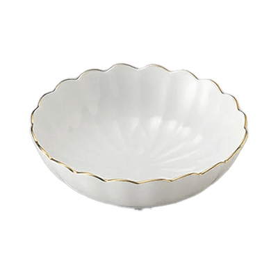 Japanese tableware Shokado Fuchigane Flower-shaped white-Kinsho Pottery Co., Ltd.