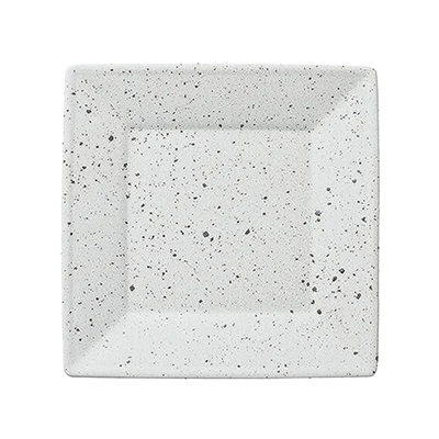 Japanese tableware square platter white spots square 27cm square plate-Kinsho Pottery Co., Ltd.