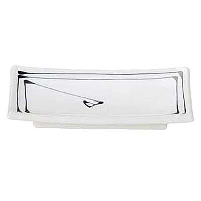 Japanese tableware long square plate whirlpool protruding plate-Kinsho Pottery Co., Ltd.