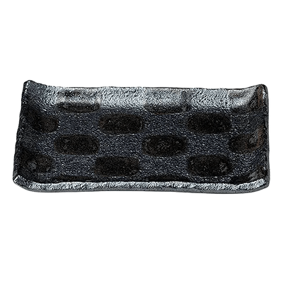 和食器 長角皿 黒市松 7.0長角皿-金正陶器株式会社