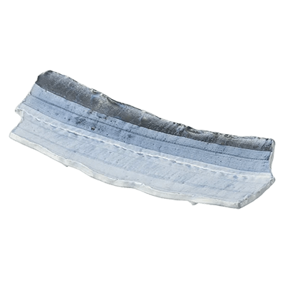 Japanese tableware long narrow platter Gosu line tiered two plates-Kinsho Pottery Co., Ltd.