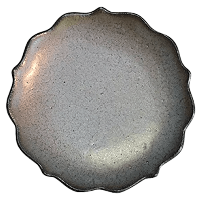 和食器 小皿 グルメスタイル 黒土グレーマット桔梗プレートS-金正陶器株式会社