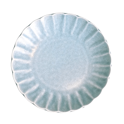 和食器 フルーツ皿・銘々皿・取皿 グルメスタイル 薄ブルーマットしのぎ15cm皿-金正陶器株式会社