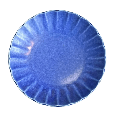 和食器 フルーツ皿・銘々皿・取皿 グルメスタイル ブルーマットしのぎ15cm皿-金正陶器株式会社