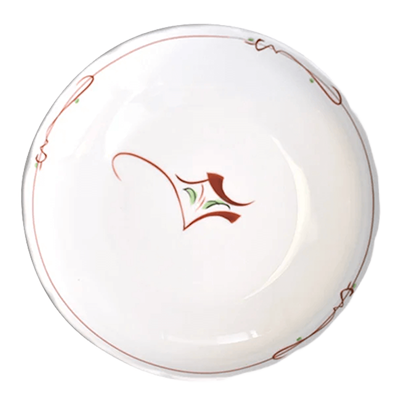 Japanese Tableware Marunaka Plate Red Painting 22cm Plate-Kinsho Pottery Co., Ltd.