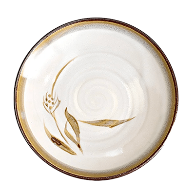 Japanese tableware Marunaka plate Shiro Tenmoku Mugimaru 6.0 plate-Kinsho Pottery Co., Ltd.