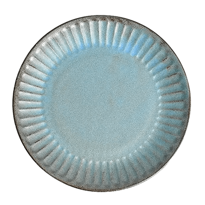 和食器 丸中皿 グルメスタイル 黒陶トルコシノギ15cm丸皿-金正陶器株式会社