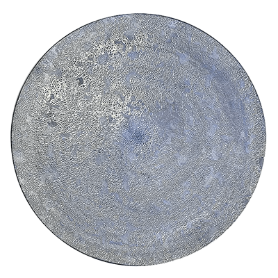 Japanese tableware round platter gourmet style blue foam raster flat plate-Kinsho Pottery Co., Ltd.