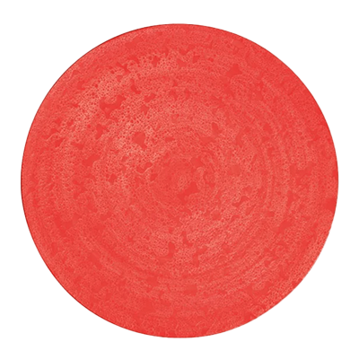 和食器 丸大皿 グルメスタイル 泡朱赤フラットプレート-金正陶器株式会社