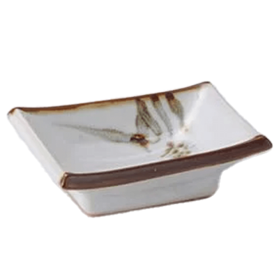 和食器 千代口 豆皿 白天目麦 長角千代口-金正陶器株式会社