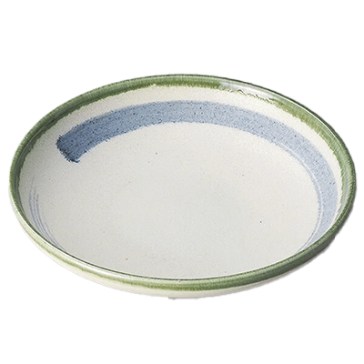 和食器 めん皿・パスタ皿・カレー皿 渕織部7.0皿-金正陶器株式会社