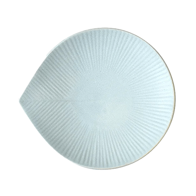 和食器 変形皿 グルメスタイル モア淡ブルー12.5cm小皿-金正陶器株式会社