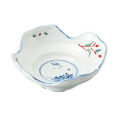 和食器 松花堂 小鉢 赤絵京山水四ツ山鉢-金正陶器株式会社