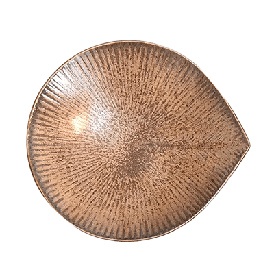 和食器 変形皿 グルメスタイル モア窯変茶12.5cm小皿-金正陶器株式会社