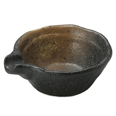 和食器 千代口 豆鉢 黒備前吹 片口-金正陶器株式会社