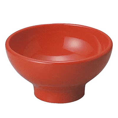 和食器 高台小鉢 豊明 赤釉 3.5高台丼-金正陶器株式会社