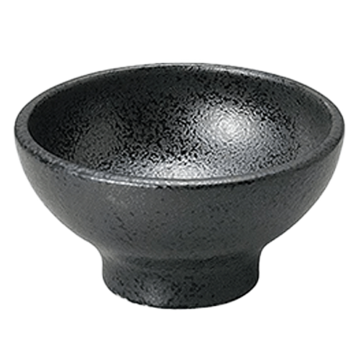 和食器 高台小鉢 豊明 黒耀 3.5高台丼-金正陶器株式会社