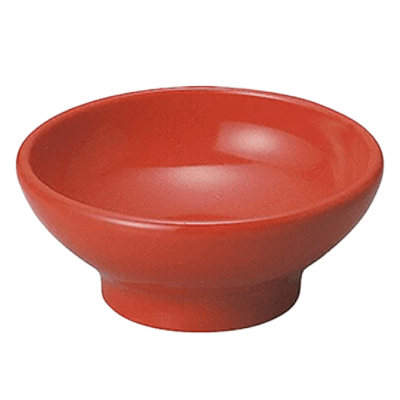 和食器 高台小鉢 豊明 赤釉 3.0丸高台鉢-金正陶器株式会社