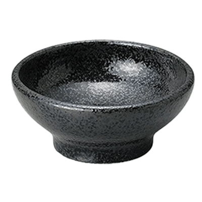 和食器 高台小鉢 豊明 黒耀 3.0丸高台鉢-金正陶器株式会社