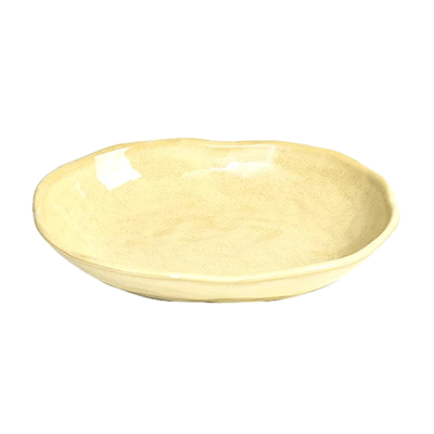 Japanese tableware medium bowl cream oval shaped bowl-Kinsho Pottery Co., Ltd.