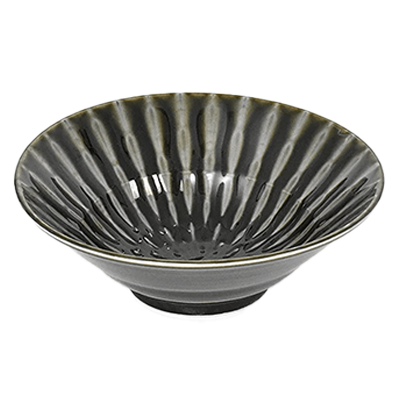 Japanese Tableware Bowl Gourmet Style Focus Oribe Ring Double 6.5 Inch Deep Bowl-Kinsho Pottery Co., Ltd.