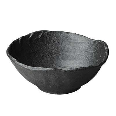 和食器 盛鉢 鉄ペーパー 荒ソギ23cm大鉢-金正陶器株式会社