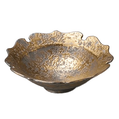 和食器 向付 グルメスタイル ブロンズ金彩葉型小鉢-金正陶器株式会社
