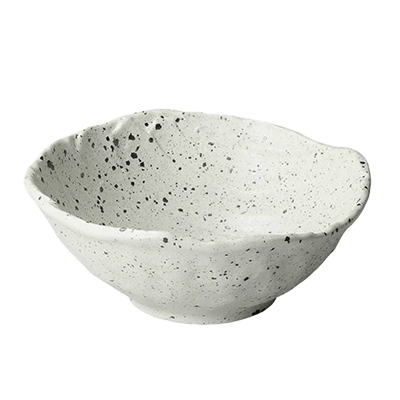 Japanese tableware, Moribachi, white spots, Arasogi, 23cm large bowl-Kinsho Pottery Co., Ltd.