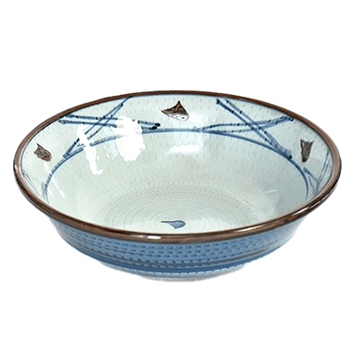 和食器 大鉢 呉須巻錆点 9.0鉢-金正陶器株式会社