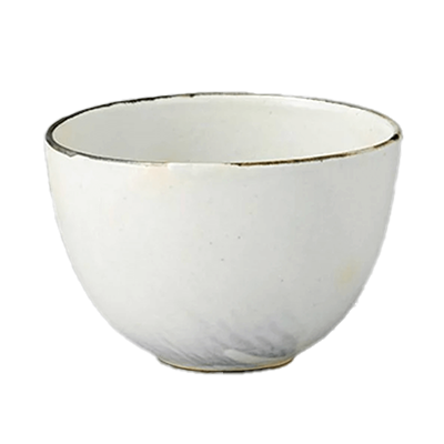 Japanese tableware multi-use bowl gourmet style white glaze medium bowl-Kinsho Pottery Co., Ltd.