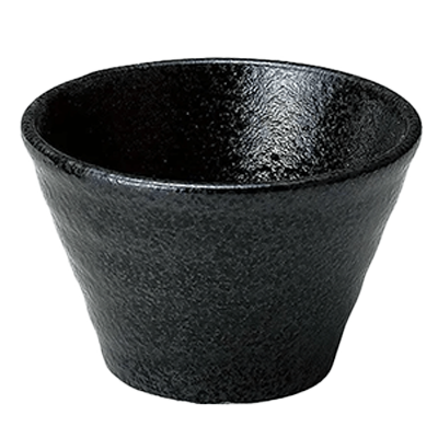Japanese tableware Soba choko swaying black crystal buckwheat chiyoguchi small bowl-Kinsho Pottery Co., Ltd.
